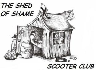 Shed of Shame Scooter Club logo